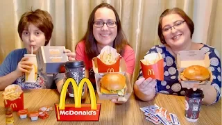 McDonalds Maple & Cheddar With Crispy Chicken | Gay Family Mukbang (먹방) - Eating Show