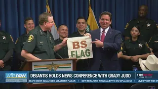 Gov. DeSantis hosts news conference with Sheriff Grady Judd in Winter Haven