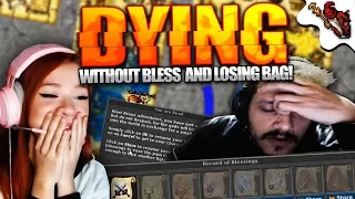DYING WITHOUT BLESS AND LOSING BACKPACK! And CHECK BOSS FAIL! - Tibia Best Clips #TibiaFerumbrinha