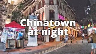 Chinatown at Night | Singapore Walking Tour | 4K Video