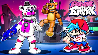 FNAF but in Friday Night Funkin MOD?! with Freddy and Funtime Freddy