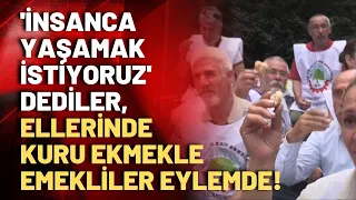 Erdoğan ek zam için yılbaşını işaret etmişti: Emekliler 'Bekleyecek halimiz yok' dedi eylem yaptı!