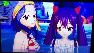 FAIRY TAIL  Swimming Pool Scene All Girls Bonding   HD 1080p