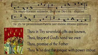 Veni creator - Invocation to the Holy Spirit (gregorian) Music notes and translation - female voice