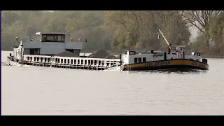 Marine Traffic / Binnenschiffe / Inland Vessels - Schiffe auf dem Rhein bei Kernkraftwerk Biblis