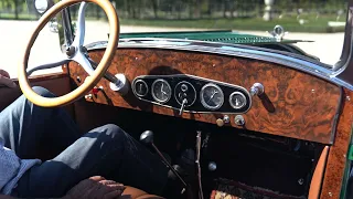 1927 Opel 7/34 Tourenwagen Motorstart und Lauf Interieur- engine start and run interior