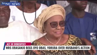 Mrs. Obasanjo Appeals To Oyo Obas and Yoruba Community Over Her Husband's Actions