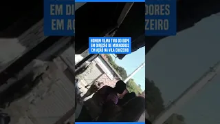 Homem filma tiro do Bope em direção de moradores em ação na Vila Cruzeiro #shorts