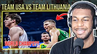 Pro Basketball Player Reacts to USA vs LITHUANIA World Cup Game | Addressing Noah Lyles' Comments