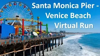 Santa Monica Pier - Venice Beach Boardwalk Virtual Run | Running Videos For Treadmill #virtualrun