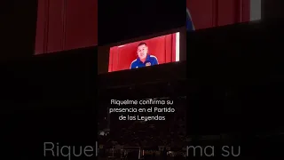 Riquelme confirma que asistirá al Partido de las Leyendas