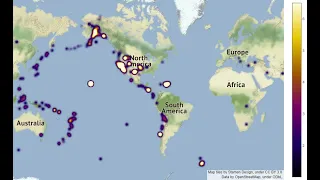 Earthquakes Data Visualization (Interactive Animations) - Python