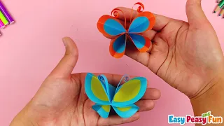 Paper Circle Butterfly Craft Tutorial