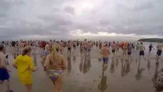 New Year's Day swim 2015 @ Barry Island