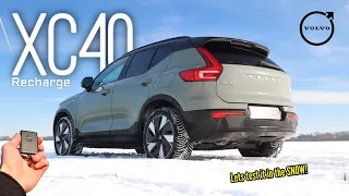 Volvo XC40 Recharge POV REVIEW in SNOW! | 252hp | Walkaround, interior - exterior & Snow Drive!