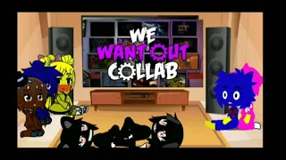 |OLD AU| Poppy Playtime,Fnaf and Cartoon Cat react to their memes/videos (lazy) Gacha Club