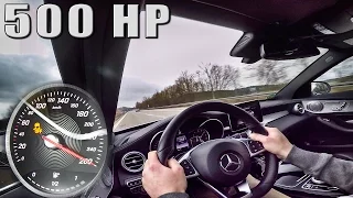 Mercedes C Class 500 HP TOP SPEED & ACCELERATION Autobahn C400 GAD by AutoTopNL