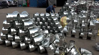 Mass Production Process of Various Types of Ducts. Duct Factory in Korea.