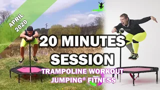 20 minutes trampoline session April 2020 - Jumping® Fitness [VOICE CUEING]