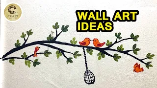 Best Wall Decoration 👌 Ideas | Wall Decor Painting  | Wall Art Tree Design Ideas | Craft Gallery