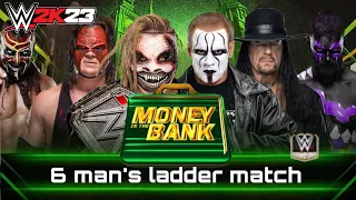 WWE 2K23 6-Man Money in the Bank Match - Boogeyman vs Fiend vs Undertaker vs Kane vs Demon vs Sting