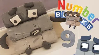 Making Numberblocks 9 with Clay