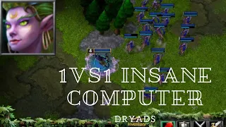 Warcraft 3 Reforged 1vs1 Insane Computer | NightElf vs NightElf / Terenas Stand | Heroes & Dryads