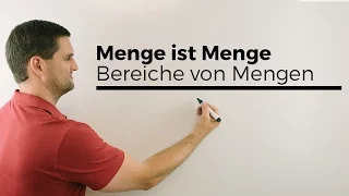 Menge ist Menge, aber keine Zahl, Bereiche von Mengen, Mengenlehre | Mathe by Daniel Jung