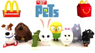 2016 McDONALD'S THE SECRET LIFE OF PETS MOVIE HAPPY MEAL TOYS COMPLETE SET OF 8 KIDS MEAL TOYS ASIA