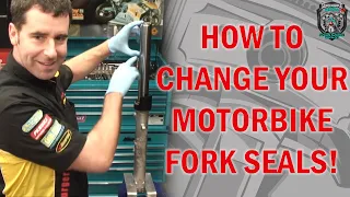 How to change fork seals in traditional (right way up) motorcycle forks