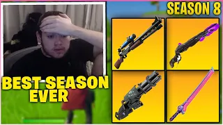 MONGRAAL Reacts To All NEW Weapons/Items & Gets FIRST Win In Fortnite Season 8! (Fortnite)