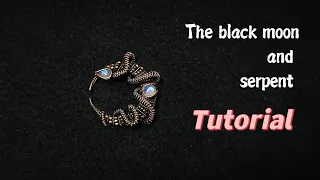 Wire wrapped tutorial - The black moon and serpent