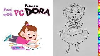 Dora Saves the Snow Princess/ Princess Dora / Easy Drawing/ Drawing for Kids