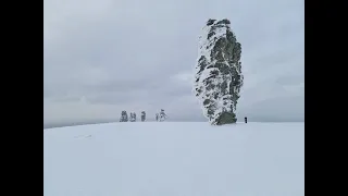 Перевал Дятлова и Плато Маньпупунёр на снегоходах брп с санями полный обзор