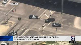 HPD officer among injured in crash durinf police chase