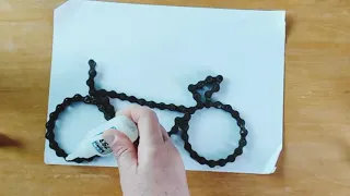 Do not throw old bicycle chain || DIY chain ideas | How to make a showpiece cycle with bicycle chain