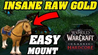 INSANE Raw Gold For lvl 40 Mount! Classic Hardcore