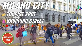Milan, Italy 🇮🇹 City Walk Tour 🛍 Shopping Street Walking Tour 4K Ultra HD - 2022