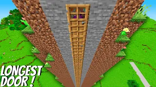 I found a LONGEST DOOR  in Minecraft ! What's inside the SECRET DOOR ? BEST VIDEO FOR 2022