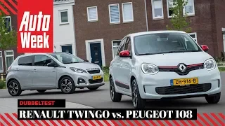 Renault Twingo vs. Peugeot 108 - AutoWeek Dubbeltest - English subtitles