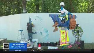New memorial mural going up with Key Bridge collapse victims