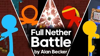 Full Nether Battle (ep 25-29) | High Quality - Animation vs Minecraft (original by Alan Becker)