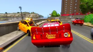 Crazy Lightning McQueen Crashes - GTA 4 Real Car Crashes Ep.55