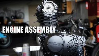 Brat Style Honda CB125 Engine Assembly - Putting the top end back together