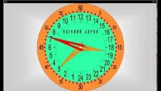24 Clock shows time on a 24-hour dial. Часы  часовая  стрелка делает один оборот в сутки.  24 внизу.