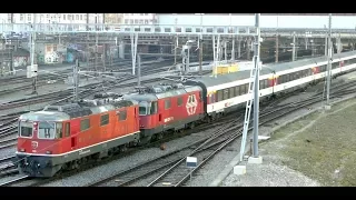 SBB Re 4/4 II 11129 & 11229 mit IR 1977 [13.1.18]