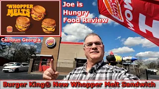 Burger King® New Whopper Melt Sandwich Review | BK Melt | Joe is Hungry 🥓🧄🧀🍔