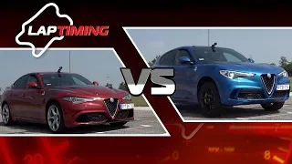 A lóherék ereje! Alfa Romeo Stelvio QV vs. Alfa Romeo Giulia QV (LapTiming ep. 29)