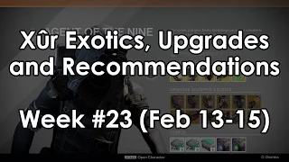 Destiny: Xur Location and Exotic Armor/Weapon/Upgrade Recommendations for Week #23 (Feb 13-15)