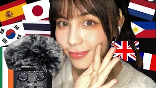 ASMR 50 Tingliest Trigger Words in 15 Languages🌎💤